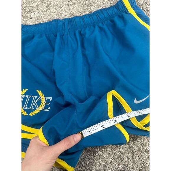 Nike Women's M 3" Dri-FIT Icon Tempo Lined Running Shorts Blue/Yellow Athletic - Picture 5 of 10